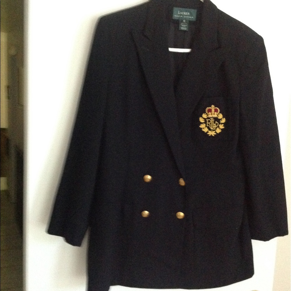 Ralph Lauren Navy Wool Blazer